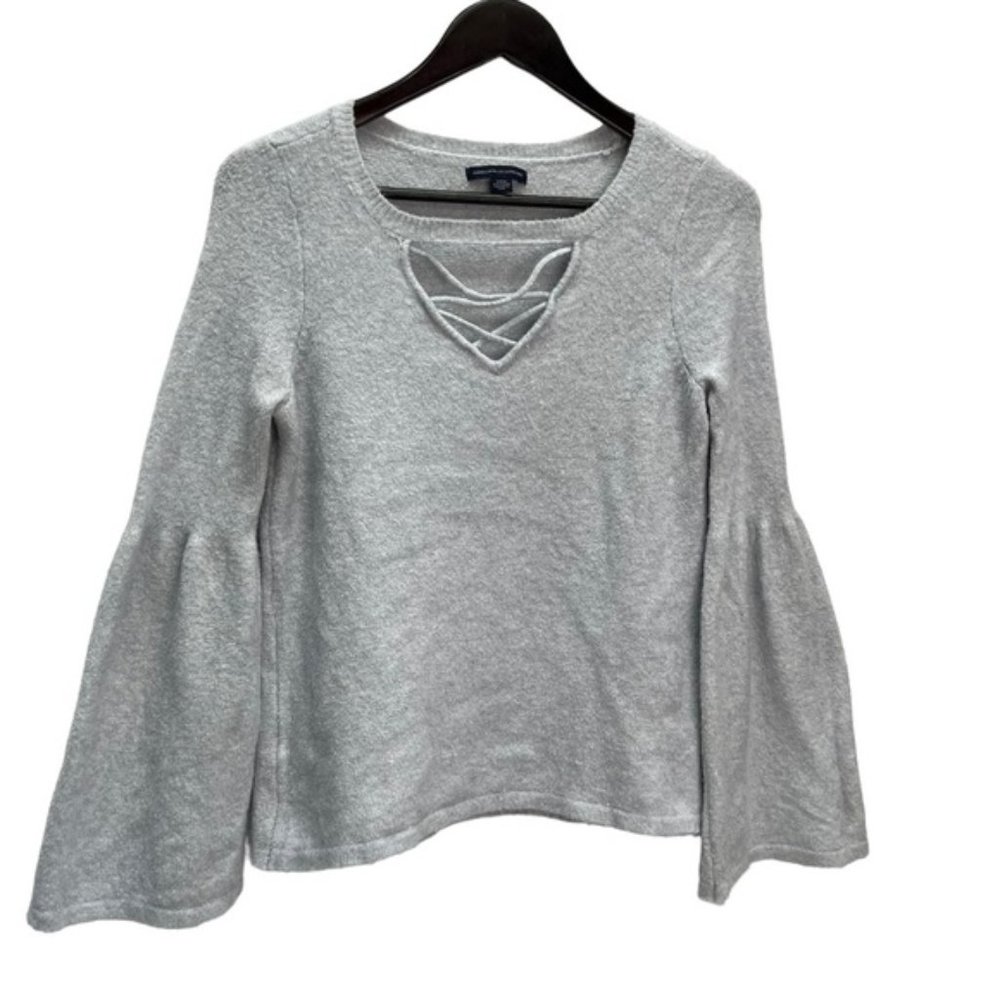 𝅺American Eagle💙Blue Bell Sleeve Pullover Sweater Size S